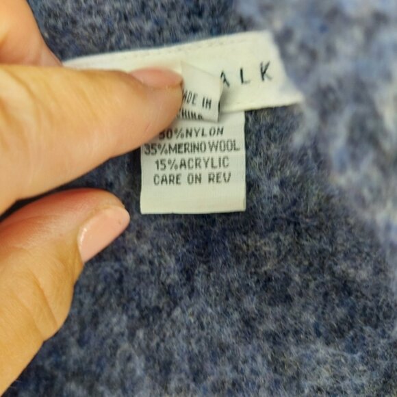 Bryn Walker Blue Merino Wool Blend Waterfall Cardigan size medium - Picture 3 of 4